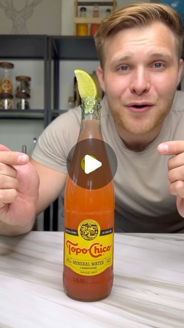 Timthetank on Instagram: "Topo Chico Sunrise!" Drinks With Topo Chico, Topo Chico Drinks Recipes Mocktail, Topo Chico Bottles Crafts, Topo Chico Drinks Recipes Non Alcoholic, Topo Chico Drinks Recipes, Light Alcoholic Drinks, Cabana Recipes, Candy Alcohol Drinks, Low Calorie Alcohol