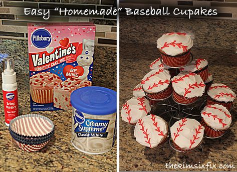 Baseball Treats, Baseball Cupcakes, Baseball Costumes, School Cupcakes, Sports Crafts, Baseball Theme Birthday, Boston Baseball, Baseball Birthday Party, Money Pit