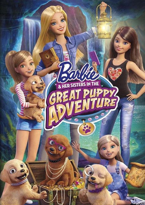 Adventure Movie Poster, Barbie Movies List, Barbie Puppy, Barbie And Her Sisters, Puppy Decor, Puppy Friends, Barbie Sisters, Barbie Images, Adventure Movie