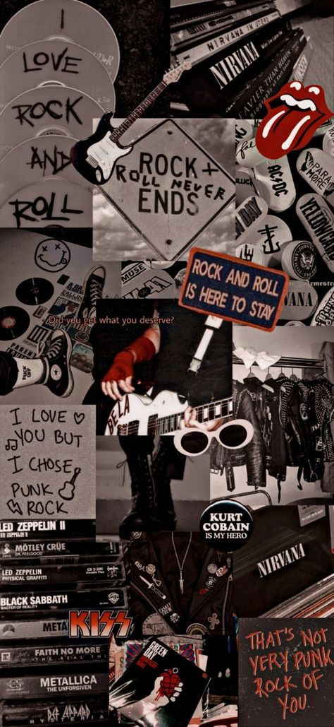 Punk Rock Wallpaper Aesthetic, Vintage Rock Aesthetic Wallpaper, Punk Aesthetic Pfp, Punk Rock Aesthetic Wallpaper, Punk Wallpaper Iphone, Punk Rock Wallpaper, 2000s Punk Aesthetic, Led Zeppelin Physical Graffiti, Cool Wallpapers For Your Phone