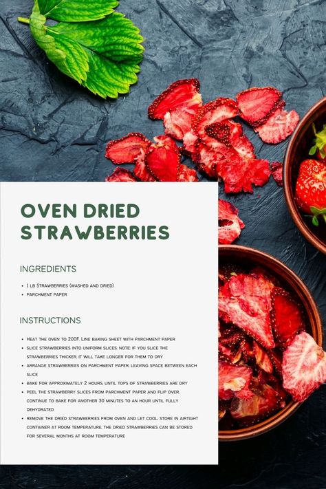 Oven dried strawberries are the perfect snack. They're incredibly healthy and easy to make. #strawberries #recipe #delicious #saturdays #weekendvibes Oven Strawberries, Oven Dried Strawberries, Strawberry Slice, Dried Strawberries, Cool Store, Baking Sheet, Strawberries, Oven, Snacks