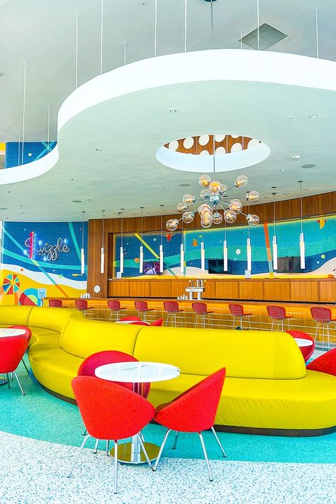 Rockin’ the Retro | A Deep Dive at Cabana Bay Beach Resort - Discover Universal Cabana Bay Resort Orlando, Huge Pool, Cabana Bay Beach Resort, Cabana Bay, Pool Activities, Universal Orlando Resort, Bowling Alley, Orlando Resorts, Universal Orlando