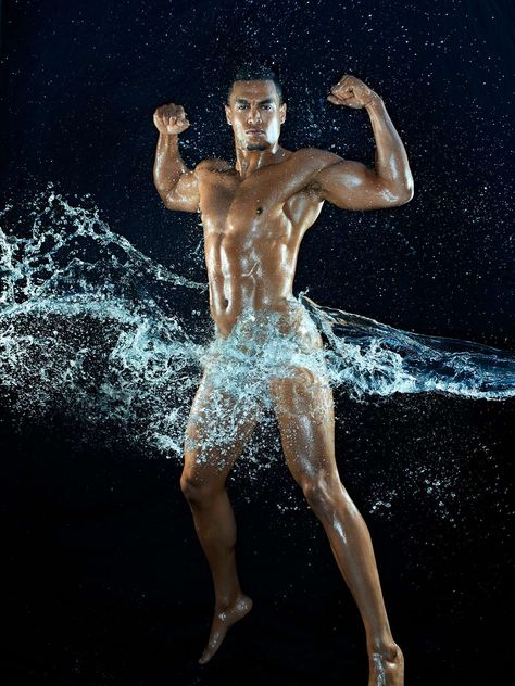 Concealed by nothing but some strategically-placed water, Giancarlo Stanton bared all for ESPN's annual look at the finely-sculpted bodies of professional athletes.  /// #athletes #themaleform #male #men #mens #definition #beauty #physique #bodies #conceptual #photography #pictures #athletic #nude #naked #fitness #shirtless #muscles #guys #hotdudes Muscle Photography, Espn Body, Male Pose, Giancarlo Stanton, Nude Artwork, Ripped Abs, Art Of Man, Man Photography, Wet Dreams