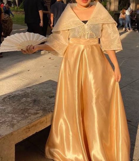 Maria Clara Dress, Philippines Clothes, Filipino Traditional Clothing, Philippines Dress, Philippines Outfit, Modern Filipiniana Dress, Debut Dresses, Filipino Clothing, Filipino Fashion