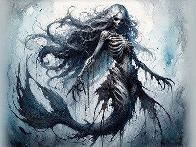 Sea Life Tattoos, Scary Ocean, Evil Mermaids, Siren Tattoo, Mermaid Tattoo Designs, Dark Mermaid, Elements Tattoo, Witch Tattoo, Nautical Tattoo