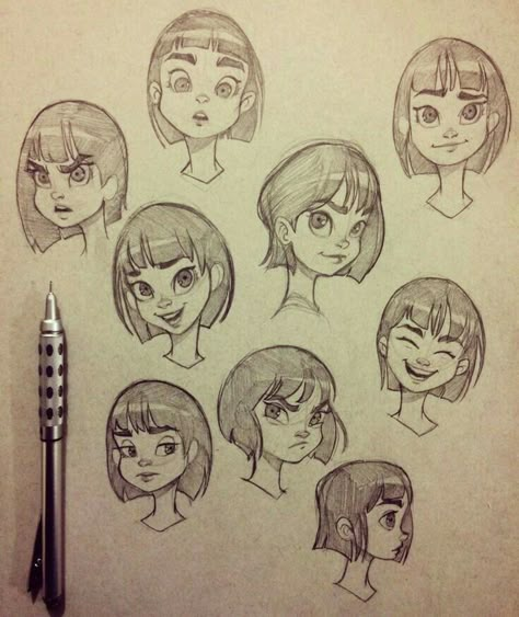 Facial Expressions Drawing, Cartoon Expression, Drawing Cartoon Faces, Animation Art Sketches, Drawing Faces, Cartoon Sketches, Drawing Expressions, 캐릭터 드로잉, Animation Art Character Design