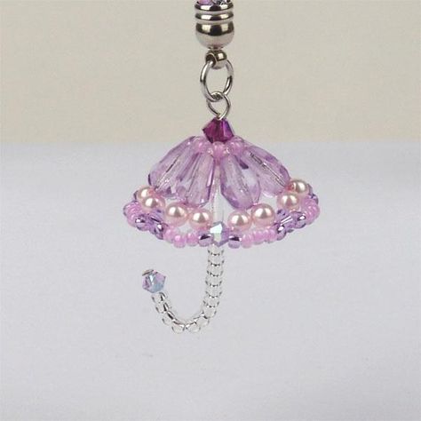 lovely beaded umbrella Beaded Umbrella, Braided Jewelry, Diy Dolls Making, Umbrella Craft, Beaded Ideas, Purple Things, Diy Dolls, Braid Jewelry, Beading Inspiration