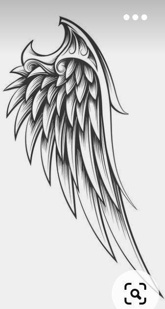 Tattoo Of Wings, Engraving Style Tattoo, Angel Wings Tattoo Stencil, Angel Wings Tattoo On Back, Eagle Wing Tattoos, Wing Tattoos On Back, Alas Tattoo, Black Color Hairstyles, Wing Tattoo Men