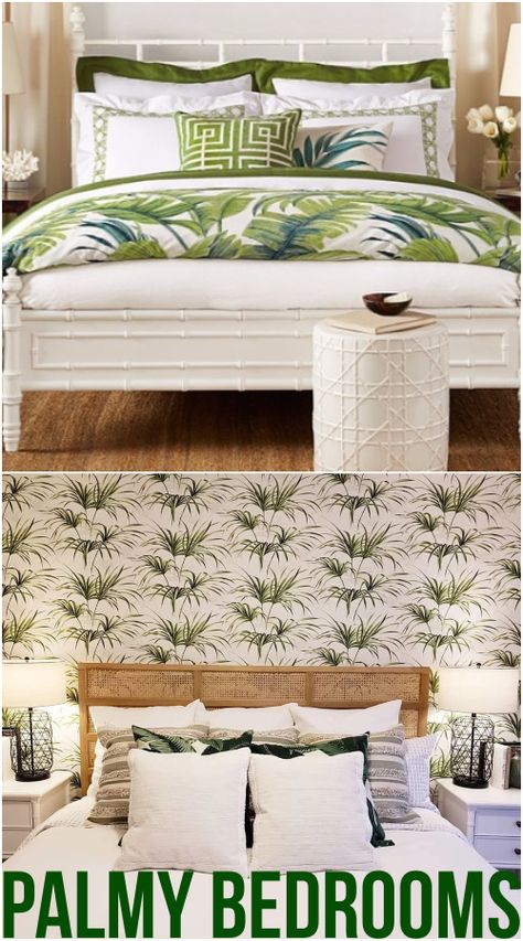 Tropical Headboard Ideas, Caribbean Style Bedroom, Tropical Theme Interior Design, Tropical Inspired Bedroom, Island Bedroom Ideas, Tropical Bedroom Ideas Caribbean, Island Bedroom Decor, Tropical Style Bedroom, Palm Bedroom