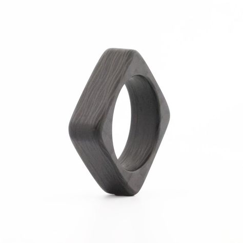 Ring In A Box, Fiber Rings, Alternative Wedding Ring, Carbon Fiber Ring, Carbon Fiber Rings, Alternative Wedding Rings, Plastic Ring, Ring Shapes, Wide Rings