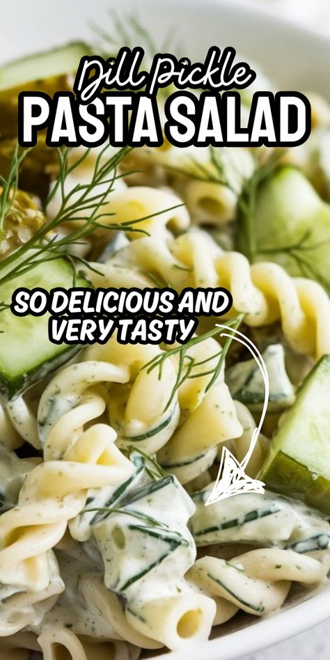 Dill Pickle Pasta Salad Pickle Pasta Salad, Pickle Pasta, Dill Pickle Pasta Salad, Easy Salad, Easy Salad Recipes, Dill Pickle, Easy Salads, Salad Recipe, Pasta Salad