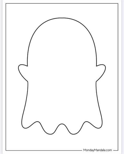 Monster Face Printables, Ghost Printables Free Templates, Halloween Craft Templates Free Printable, Pre K Ghost Craft, Ghost Craft For Toddlers, Ghost Halloween Crafts For Kids, Ghost Art For Toddlers, Ghost Toddler Craft, Halloween Ghost Printables