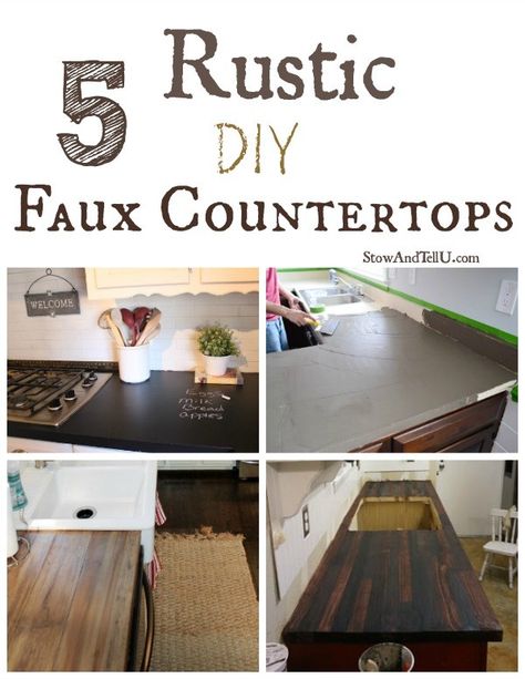 faux countertops, rustic kitchen ideas,http://www.stowandtellu.com Faux Countertops, Diy Kitchen Paint, Faux Granite Countertops, Painting Kitchen Countertops, Diy Kitchen Makeover Ideas, Best Kitchen Countertops, Replacing Kitchen Countertops, Faux Granite, Diy Kitchen Countertops