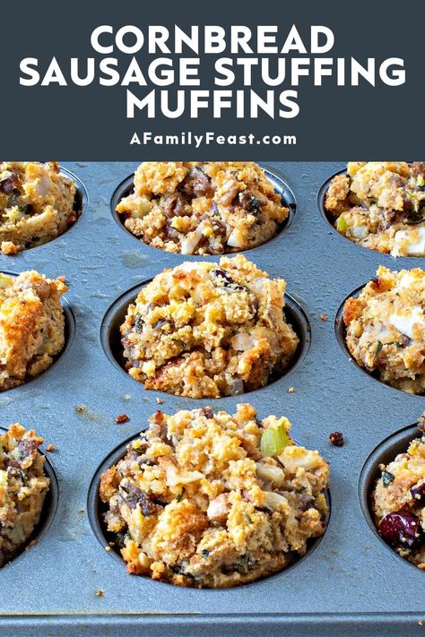 Sausage Stuffing Muffins Mccormick, Stuffed Cornbread Muffins, Stuffing Muffins Pioneer Woman, Sausage Cornbread Muffins, Cornbread Stuffing Sausage Balls, Muffin Tin Stuffing Recipes, Cornbread Dressing Muffins, Cornbread Stuffing Muffins, Stuffing Muffins Recipes