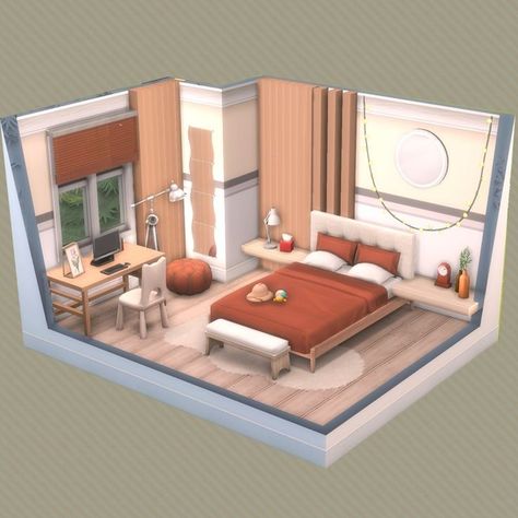 Sim4 Bedroom Ideas, Sims 4 Bedrooms Ideas, Sims 3 Bedroom Ideas, Sims 4 Tiny Bedroom, Sims Parents Bedroom, Sims 4 Bedroom Ideas Aesthetic, Sims Room Design, Sims Room Inspiration, Sims 4 Room Decor Ideas