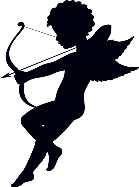 An Arrow Tattoo, Cupid Silhouette, Archery Targets, Dragon Tattoo Arm, Silhouette Tattoo, Cupid Tattoo, Arrow Tattoo Design, Cupid Love, Silhouette Tattoos