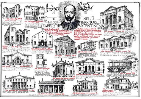 Some master pieces of Andrea Palladio Architecture Classic, Andrea Palladio, Roman Architecture, Architecture Design Concept, Building Art, Environment Design, Architecture Presentation, Architecture Photo, Architecture Sketch