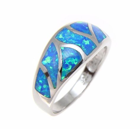 PRICES MAY VARY. Stone: Lab Created synthetic opal Weight of a size 8: approx 3.8 grams Metal: 925 Sterling Silver Free Jewelry Gift Box Included Sterling silver 925 women men blue synthetic opal ring size 7 Blue Opal Ring, Synthetic Opal, Detailed Ring, Opal Ring, Men's Rings, Gold Pearl, Blue Opal, Opal Rings, Jewelry Gift Box