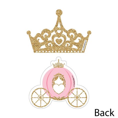 Little Princess Crown - Tiara & Carriage Decorations DIYBaby Shower or Birthday Party Essentials - Set of 20 - Walmart.com - Walmart.com Carriage Decorations, Gold Theme Party, Birthday Party Essentials, Crown Diy, Crown Decor, Princess Party Decorations, Princess Decorations, Crown Party, Diy Crown