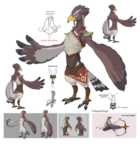 Breath Of The Wild Art, Wild Book, Bird People, Zelda Cosplay, Wild Art, Zelda Breath Of The Wild, Work Time, Zelda Art, Legend Of Zelda Breath