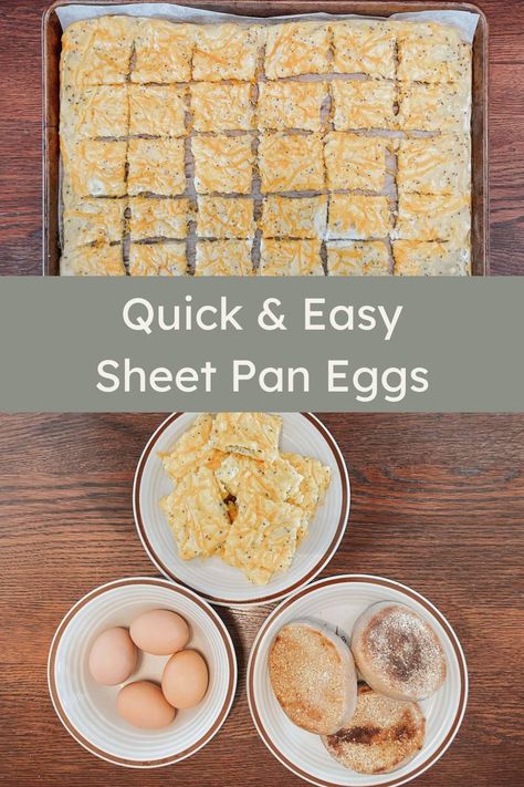 Sheet pan eggs are simple to prep and loaded with nutrients. These quick and customizable oven-baked eggs make feeding a large family so easy! Sheet Pan Egg Whites, Feeding Large Family, Egg White Bake, Sheet Pan Eggs, Oven Baked Eggs, Eggs In Oven, Quick Easy Breakfast, Breakfast At Home, Best Breakfast Sandwich