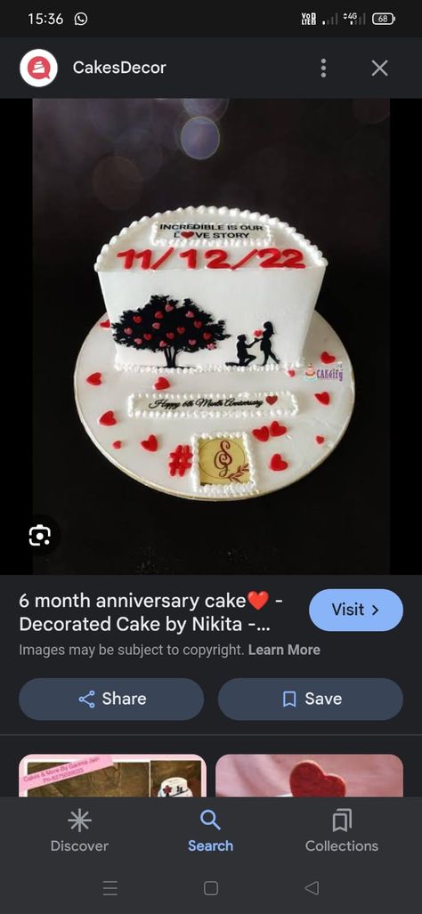 6 Month Anniversary Cake, 6 Month Anniversary, Anniversary Cake, Cakes And More, Cake Decorating, The Incredibles, Cake, Quick Saves