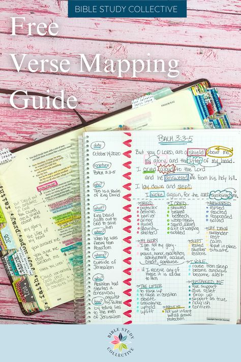 How to Verse Map| Bible Study Collective| Bible Study Collective | Have you tried verse mapping? It's a wonderful way to gain deeper insights into Bible verses as you study. Our Beginner's guide to verse mapping gives you everything you need to start verse mapping. Download our FREE guide and start verse mapping today! https://biblestudycollective.com/pages/get-your-free-verse-mapping-guide Bible Verse Mapping, Frixion Erasable Pens, Scripture Marking, Inductive Bible Study, Bible Journaling Supplies, Verse Mapping, Free Verse, Journaling Supplies, Bible Study Plans