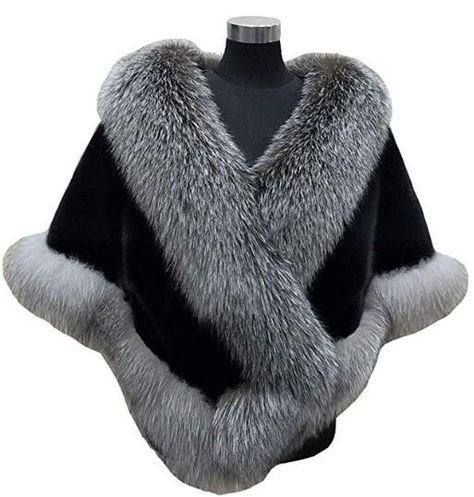 Prettybabyonline Women's Soft Long Faux Fox Fur Shawl Wrap Bridal Winter Shrug White Winter Wedding Coat, Faux Fur Bridal Wrap, Dress Shawl, Faux Fur Shawl, Faux Fur Wrap, Faux Fur Material, Fur Cape, Dress With Shawl, Fur Wrap