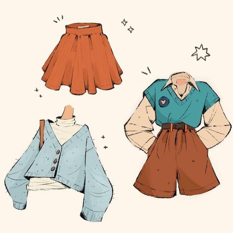 Art Outfits, Drawing Anime Clothes, Clothing Design Sketches, Dress Design Sketches, Dessin Adorable, Fashion Design Drawings, Fashion Design Sketches, Drawing Clothes, Really Cute Outfits