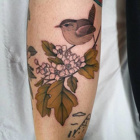 Wren Tattoo, May Birth Flower Tattoo, Flower Tattoo Meaning, Flower Side Tattoo, Locket Tattoos, Thorn Tattoo, May Birth Flower, May Crafts, May Birth Flowers