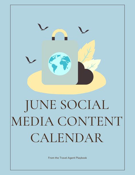 Boost engagement, captivate your audience, and save time with our FREE June Social Media Content Calendar designed just for travel agents. Engaging Posts, Social Media Content Calendar, Content Calendar, Social Media Planning, Social Media Strategy, Free Social Media, Social Media Games, Power Of Social Media, Free Content