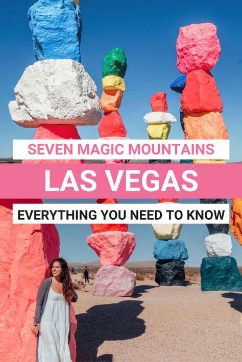 7 Magic Mountains Las Vegas, Magic Mountains Las Vegas, 7 Magic Mountains, Mountain Photo Ideas, Colorful Rocks, Venetian Las Vegas, Usa Travel Map, Seven Magic Mountains, Las Vegas Vacation