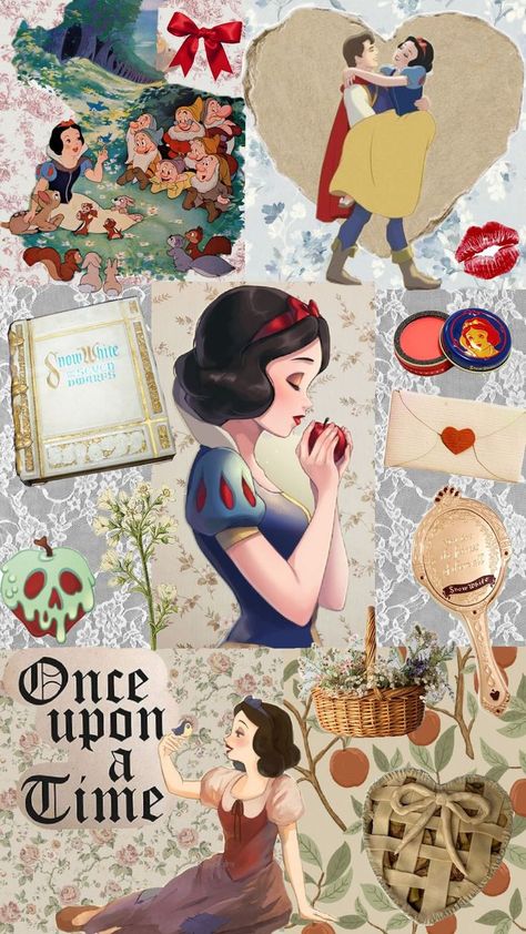 My first collage had to be Snow White themed Snow White Wallpaper, Vanellope Y Ralph, Disneyland Princess, Walpapers Cute, Disney Character Art, Disney Illustration, Snow White Disney, Disney Background, Disney Princess Images