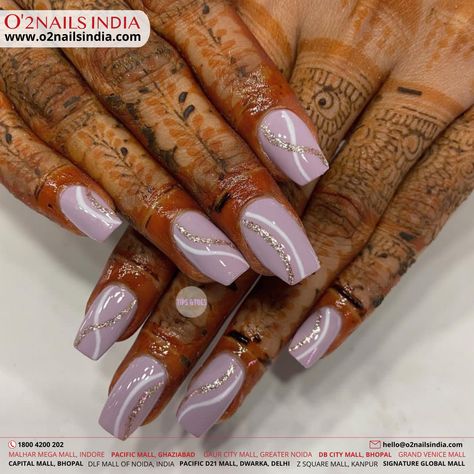 "Celebrate Love and Elegance with our Bespoke Wedding Nail Art Designs 💖💅" Welcome to O2 Nails India 👇 📞 1800 4200 202 🌎 https://o2nailsindia.com/ #weddingnails #weddingnailart #weddingnailinspo #weddingnaildesign #weddingnail2023 #nailart #nailpolish #naildesign #nailsnailsnails #nailsofinstagram Simple Nail Art Designs For Wedding, Nails Of Bride, Wedding Party Nails Art Designs, Bridal Nails Wedding Elegant Indian, Nail Art On Mehndi Hands, Gel Nail Art Designs For Wedding, Gel Nails For Indian Wedding, Glitter Line Nail Art, Simple Bridal Nail Art