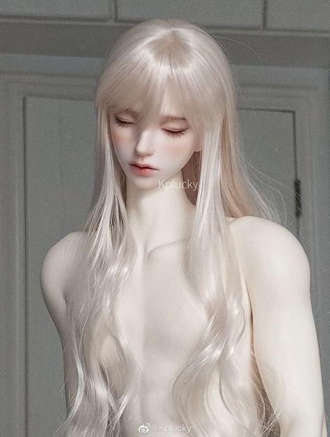 Doll Hair Drawing, Bjd Aesthetic, Doll Aesthetic, Fantasy Art Dolls, Realistic Dolls, Anime Dolls, Hair Reference, Doll Repaint, Ethereal Art