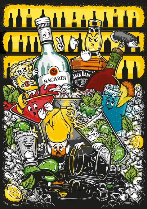 Cover for bar menu by Kensmania, via Behance Beer Pong Table Designs, Dog Wallpaper Iphone, Bar Photography, Africa Art Design, Beer Art, Tattoo Design Book, Graffiti Wallpaper, Pop Art Wallpaper, Africa Art