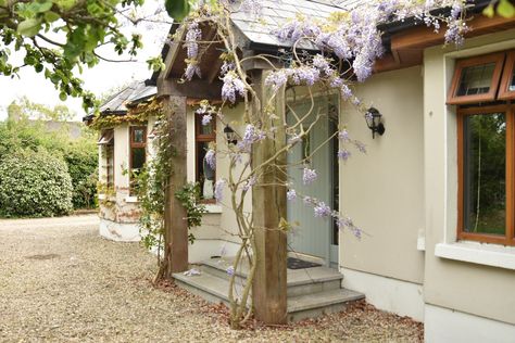 Oak Porch, Cottage Garden Design, Porch Ideas, Wisteria, Cottage Garden, Garden Arch, Front Porch, Beams, Garden Design