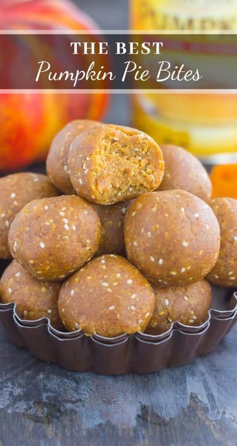 Pumpkin Pie Bites, Canned Pumpkin Recipes, Pumpkin Puree Recipes, Healthy No Bake, Recipes Pumpkin, Pumpkin Recipes Healthy, Pumpkin Loaf, Pumpkin Recipes Easy, Best Pumpkin Pie