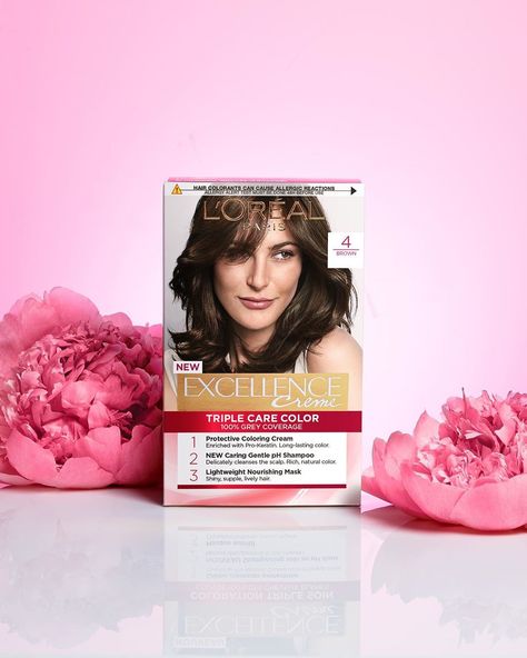 L'Oréal Paris Official on Instagram: “Trust Excellence! 🌷 Every time you decide to dye your hair at home, you can be confident that Excellence Crème will give you a super rich…” Gray Coverage, Loreal Paris, Keratin, Natural Color, Dye, Paris, Canning, Hair, Color