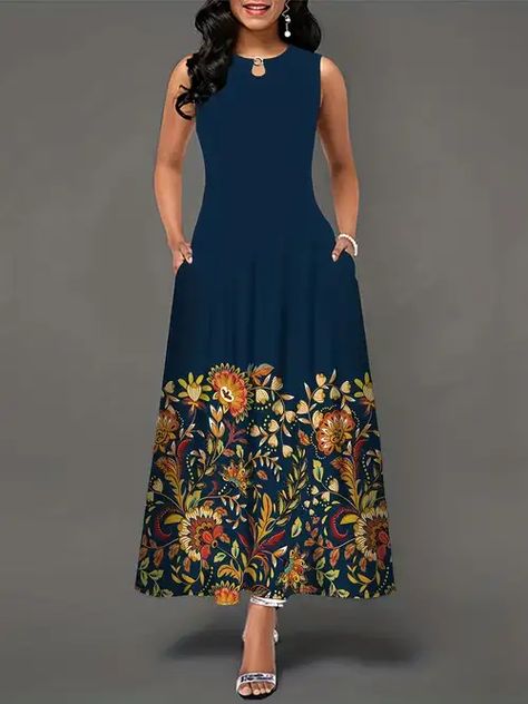 Temu | Explore the Latest Clothing, Beauty, Home, Jewelry & More Sleeveless Dress Casual, Boho Sleeveless Dress, Long Dress Plus Size, Sukienki Plus Size, Long Blue Dress, Sleeveless Long Dress, Elegant Dresses For Women, Maxi Robes, Vestido Casual