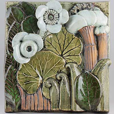 Ceramic Wall Art Tiles, Lisa Larson, Paper Collage Art, Scandinavian Ceramic, Ceramic Wall Art, Hand Built Pottery, Clay Wall, Clay Tiles, Handmade Wall Art