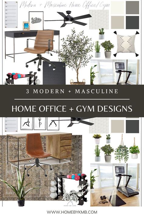 Office Gym Layout, Office Treadmill Room, Home Office And Exercise Room Combo, Combined Home Office And Gym, Office And Workout Room Combo Ideas, Home Office And Gym Combo Inspiration, Home Gym Office Combo Small Spaces, Small Office And Gym Combo, Home Office Gym Combo Ideas