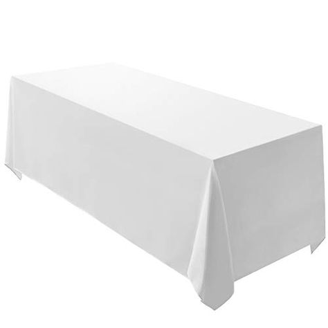 AmazonSmile: Surmente Tablecloth 90 x 132-Inch Rectangular Polyester Table Cloth for Weddings, Banquets, or Restaurants (White) …: Home & Kitchen Table Settings Everyday, Oblong Tablecloth, White Tablecloth, Elegant Wedding Reception, White Rectangle, Tablecloth Sizes, Rectangle Tablecloth, White Table Cloth, Oval Table