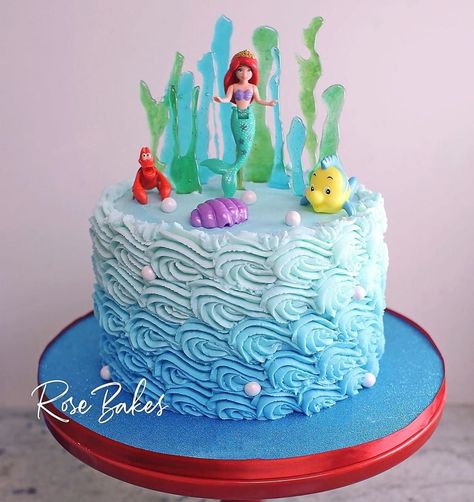 Little Mermaid Birthday Cake, Dj Cake, Mary Birthday, Ariel Cake, Ariel Birthday Party, Mermaid Birthday Decorations, Little Mermaid Cakes, Mermaid Birthday Cakes, Ariel Birthday