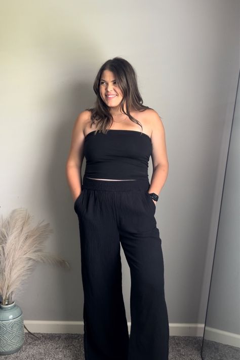 Shop AE Jersey Tube Top and other curated products on LTK, the easiest way to shop everything from your favorite creators. Flowy Wide Leg Pants, Top Plus Size, Wide Pants, Tube Top, Wide Leg Pants, Summer Outfits, Wide Leg, Plus Size, My Style