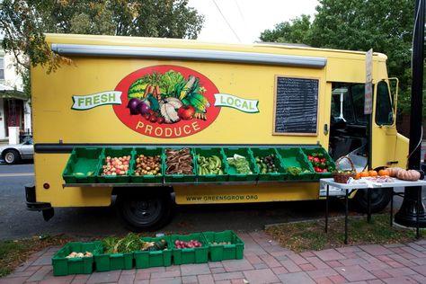 Mobile Food Pantry, Farm Market Ideas, West Philly, Produce Stand, Vegetable Stand, Vegetable Shop, Food Cart Design, Food Hub, Mobile Boutique