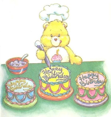 Birthday Graphics, Care Bears Vintage, Care Bear Birthday, The Care Bears, Care Bears Cousins, Birthday Bear, 80s Cartoons, Rainbow Brite, Bear Birthday