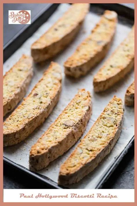 Paul Hollywood Biscotti Recipe Paul Hollywood Bread Recipes, Paul Hollywood Bread, Paul Hollywood Recipes, Hazelnut Biscotti, Toffee Nut Latte, British Baking Show Recipes, British Bake Off Recipes, Italian Biscotti, Almond Biscotti Recipe