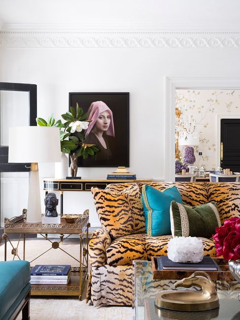 Melanie Turner, Melanie Turner Interiors, Animal Print Furniture, Balance Scale, Beautiful Rooms, Design Salon, Maximalist Decor, Architectural Details, Classic Chic