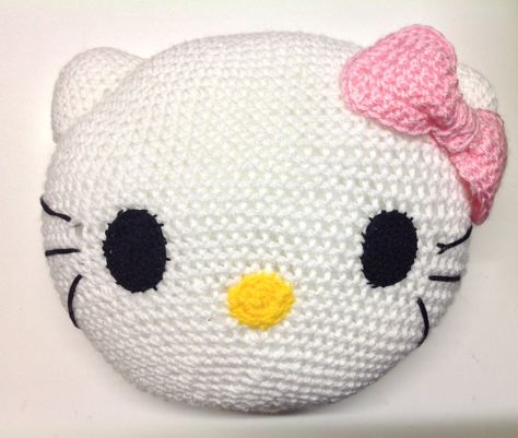 crochet hello kitty pillow Crochet Hello Kitty, Kitty Pillow, Hello Kitty Pillow, Amigurumi Cats, Hello Kitty Crochet, Kitty Wallpaper Aesthetic, Hello Kitty Wallpaper Aesthetic, Black Hello Kitty Wallpaper, Hello Kitty Space